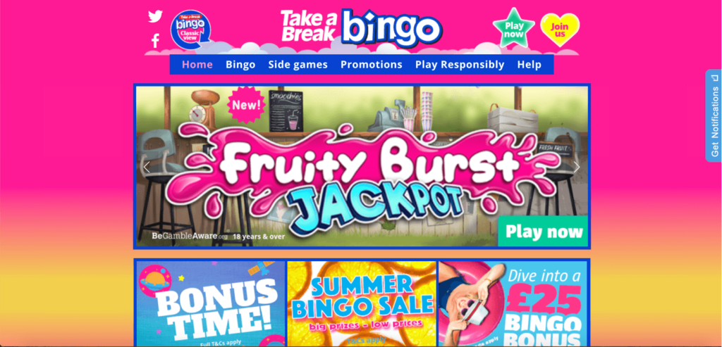 Take a break bingo online